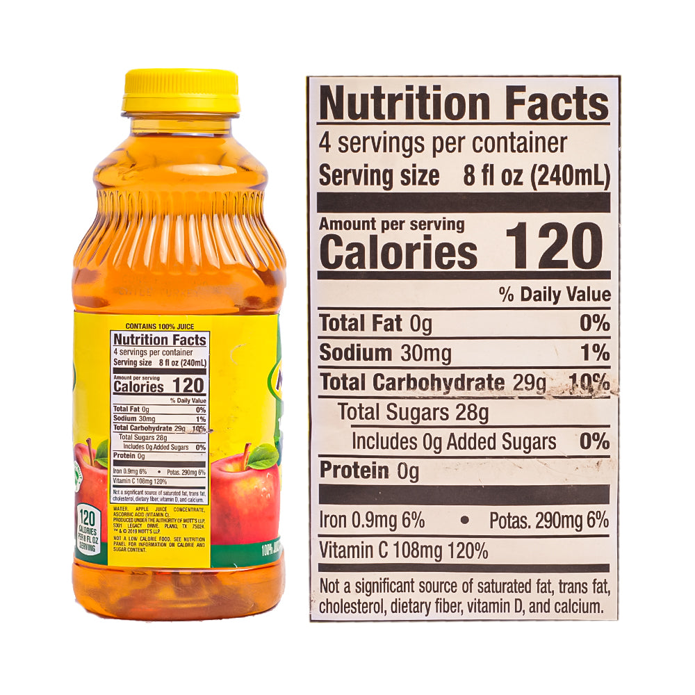 Mott's 100% Apple Juice 946ml (32oz) - Main Image
