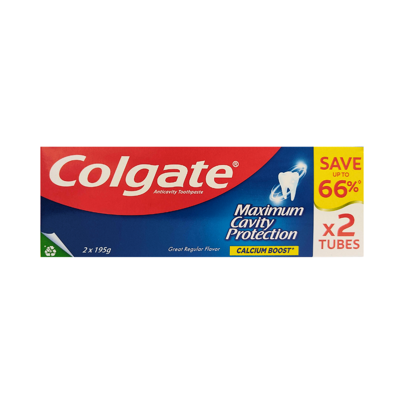 Colgate Toothpaste Great Regular Flavor Family Pack 195g x 2's