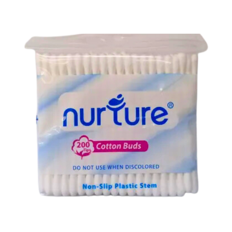 Nurture Cotton Buds Plastic Stem White 200's