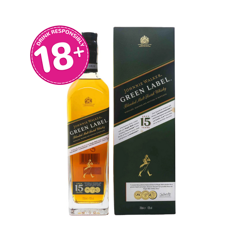 Johnnie Walker Green Label 15 Years Old Whisky 700ml