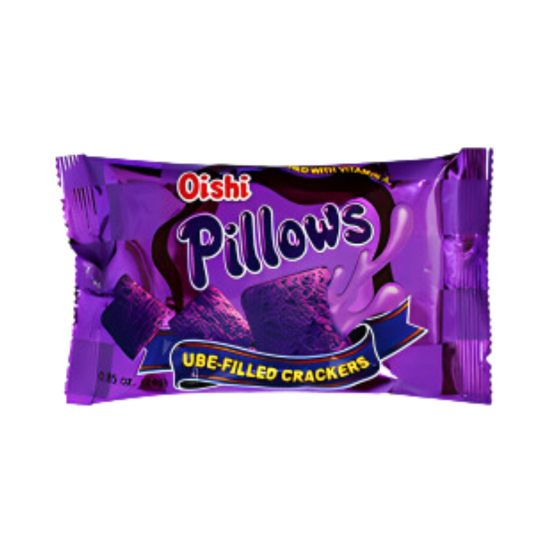 Oishi Pillows Ube-Filled Crackers 24g