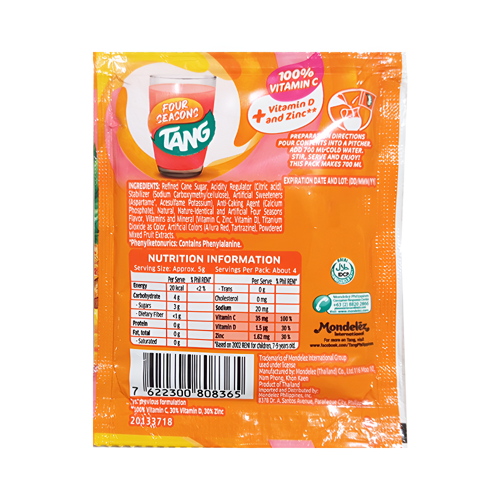 Tang Powdered Juice Four Seasons Flavor 19g Tang Powdered Juice Four Seasons Flavor 19g