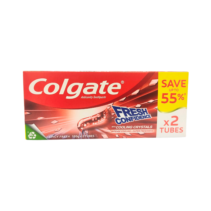 Colgate Toothpaste Fresh Confidence Cooling Crystal Spicy Fresh 120g x 2's
