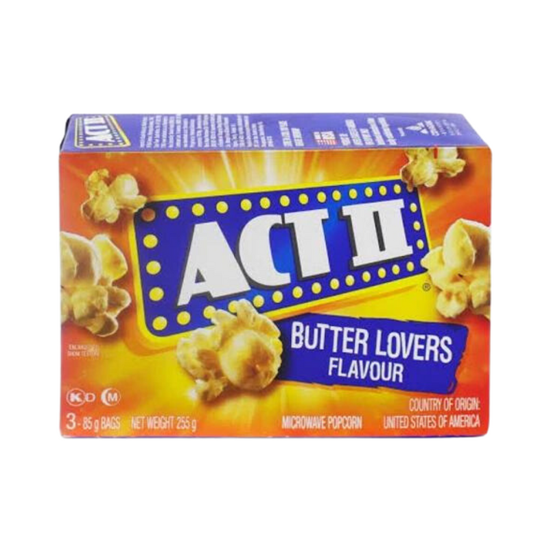 Act II Popcorn Butter Lovers Flavour 85g x 3's (255g)