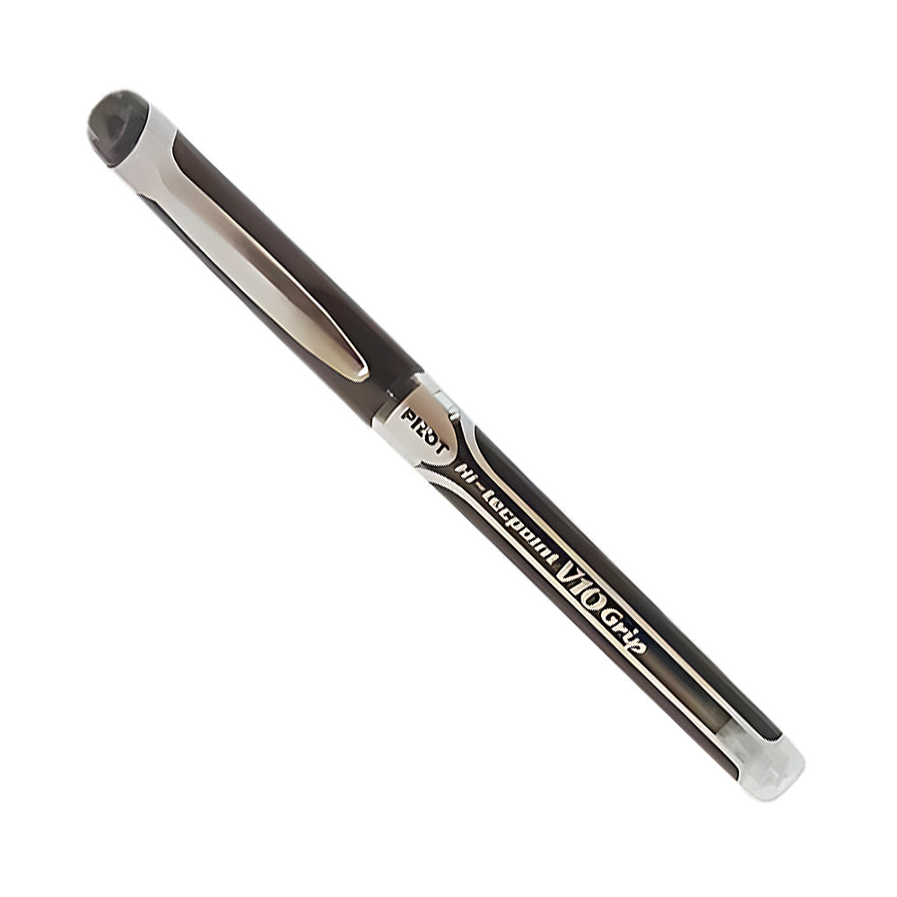 Pilot V10 Grip Hi-Tecpoint Rollerball Pen 1mm Tip Black Ink (Pack of 6 Pilot V10 Grip Hi-Tecpoint Rollerball Pen 1mm Tip Black Ink (Pack of 6