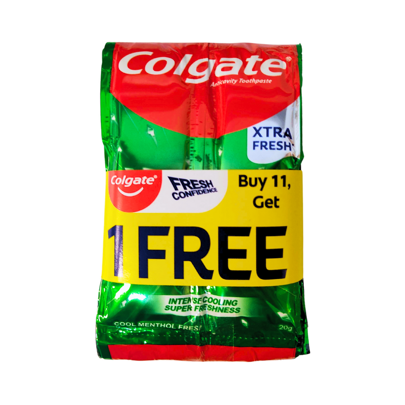 Colgate Fresh Confidence Toothpaste Cool Menthol Fresh 22g 11+1