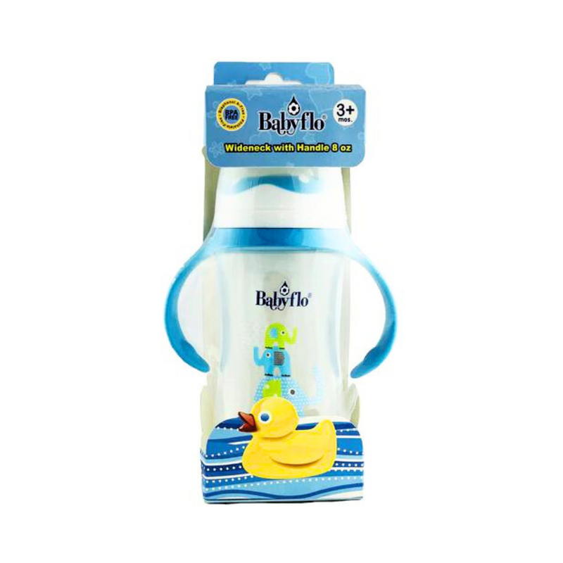 Babyflo Feeding Bottle Wide Neck With Handle 240ml (8oz)
