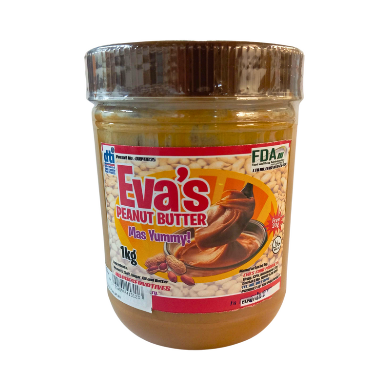 Eva's Peanut Butter Plain Jar 1kg
