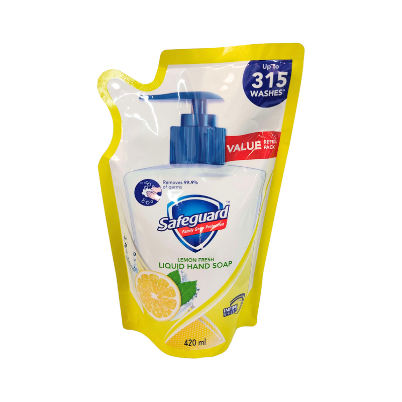 Safeguard Liquid Hand Soap Lemon Fresh Pouch 420ml