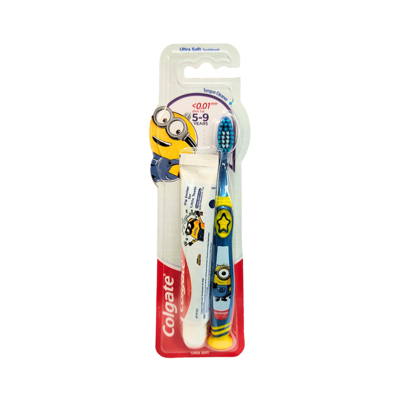 Colgate Minions Toothbrush 5-9 Years Old + 40g Toothpaste Value Pack
