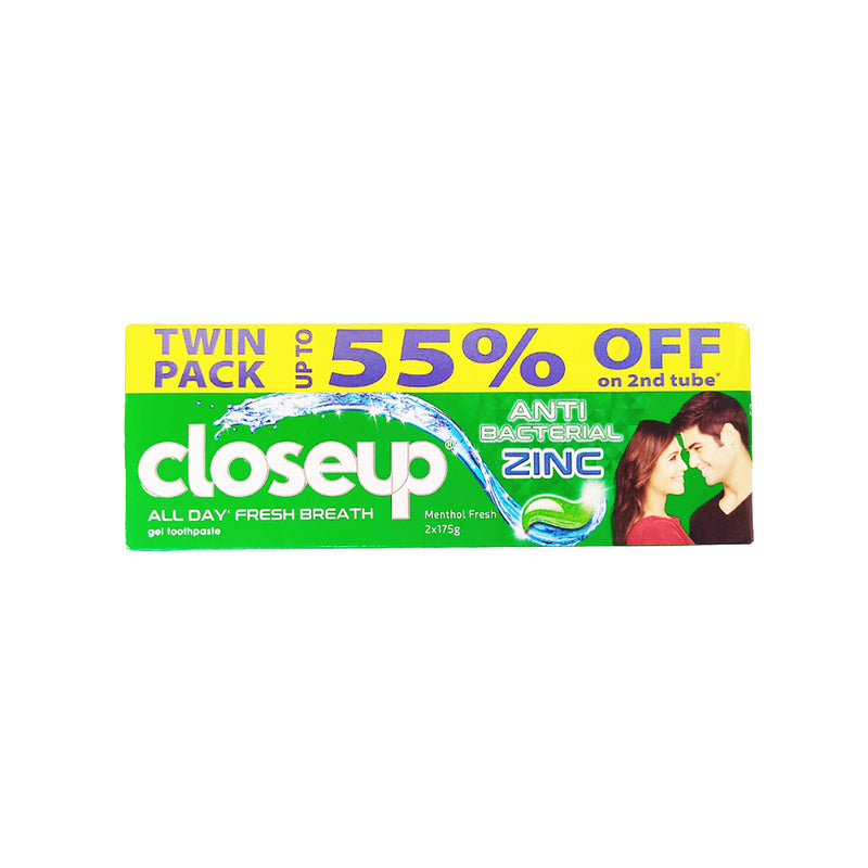 Close Up Anti-Bacterial Toothpaste Menthol Fresh Value Twin Pack 175g x 2's