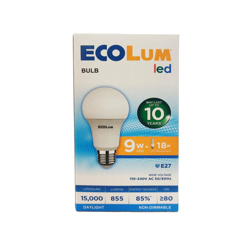 EcoLum LED Bulb 9 Watts Daylight E27