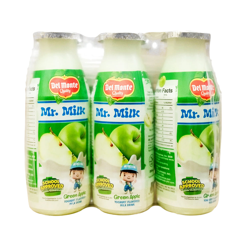 Del Monte Milk Yogurt Green Apple 80ml x 6's - Main Image
