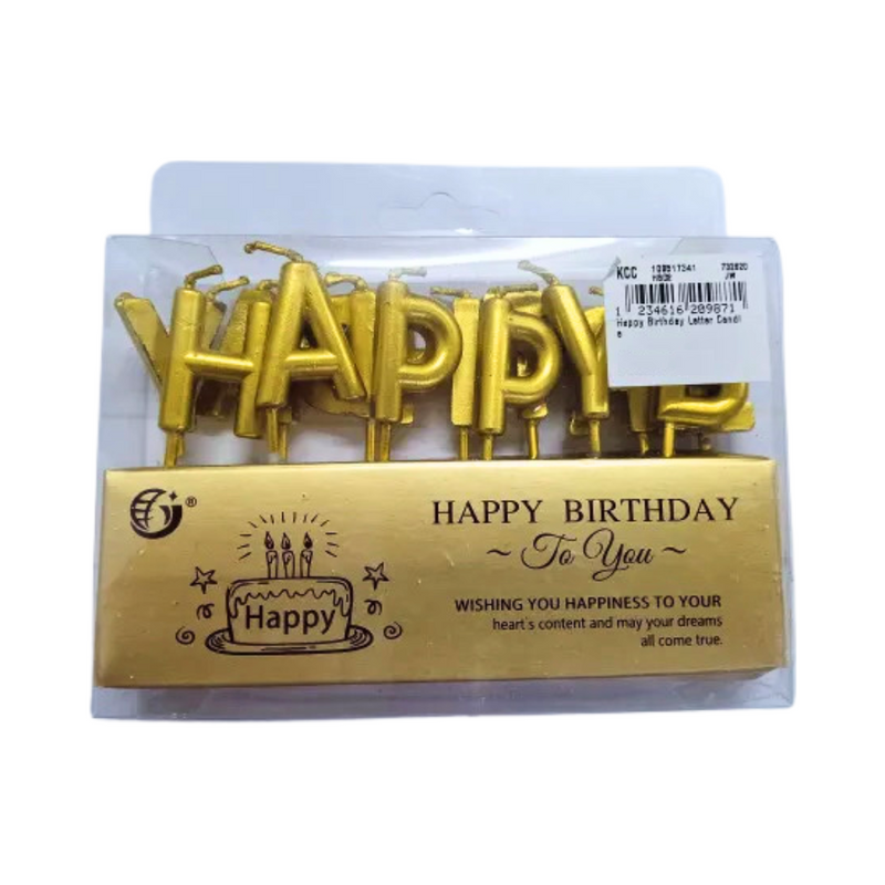 Happy Birthday Letter Candle
