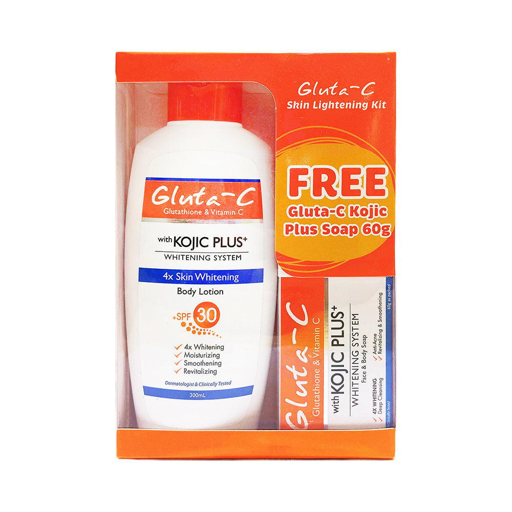 Gluta-C With Kojic Plus Whitening Body Lotion 300ml Free Gluta-C Kojic Gluta-C With Kojic Plus Whitening Body Lotion 300ml Free Gluta-C Kojic