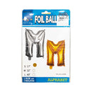 Letter Foil Balloon Gold 17in