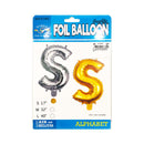 Letter Foil Balloon Gold 17in