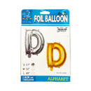Habile Foil Letter Balloon Silver 17in