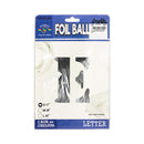 Habile Foil Letter Balloon Silver 17in
