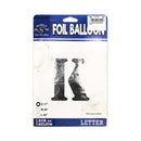 Habile Foil Letter Balloon Silver 17in