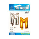 Habile Foil Letter Balloon Silver 17in