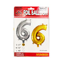 Number Foil Balloon Gold 17in