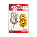 Number Foil Balloon Gold 17in