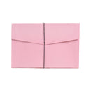 Pastel Expanding Envelope With Cord Long Pink