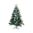 Ideal Living Needle Pine Christmas Tree With Cherries And Snow Effect