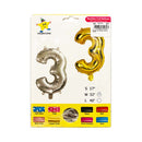 Haqingqing Number Foil Balloon Silver 32in