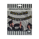 DNK Party Banner Happy Graduation Black