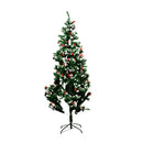 Ideal Living Christmas Tree With Cherries And Pine Cone Green 7Ft