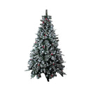 Ideal Living Christmas Tree With Snow Effect And Cherries Green