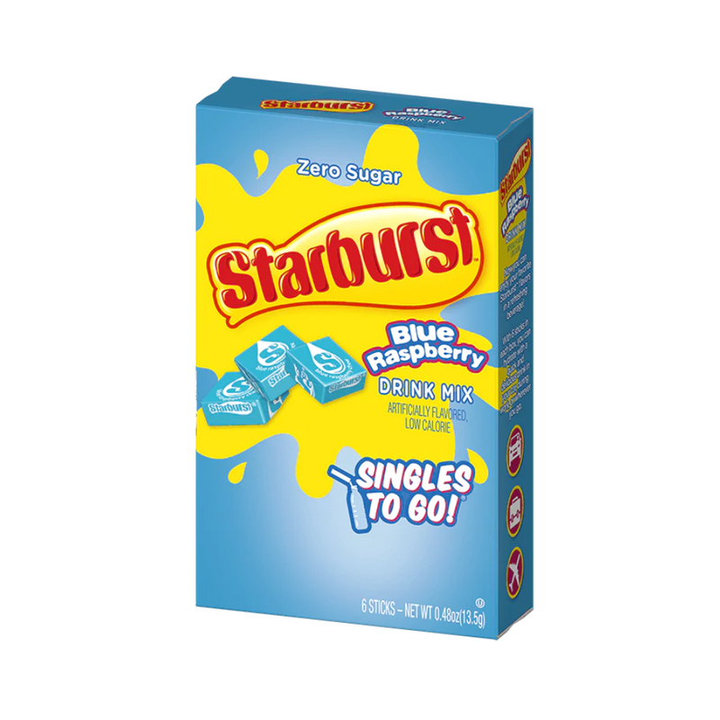 Starburst Blue Raspberry Singles To Go Zero Sugar 13.5g
