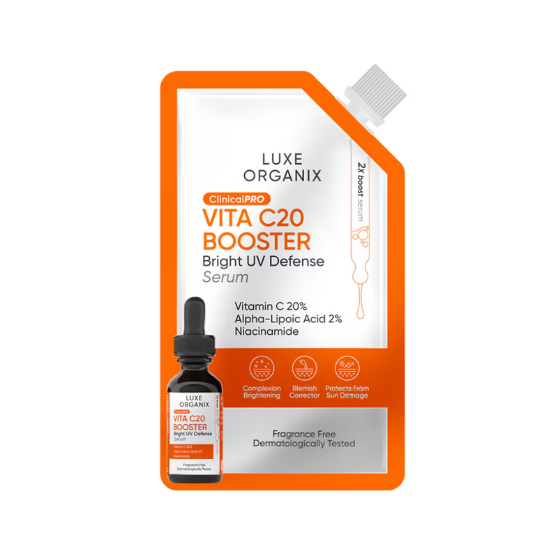 Luxe Organix Clinical Pro Vita C20 Booster Bright Uv Defense Serum 7ml