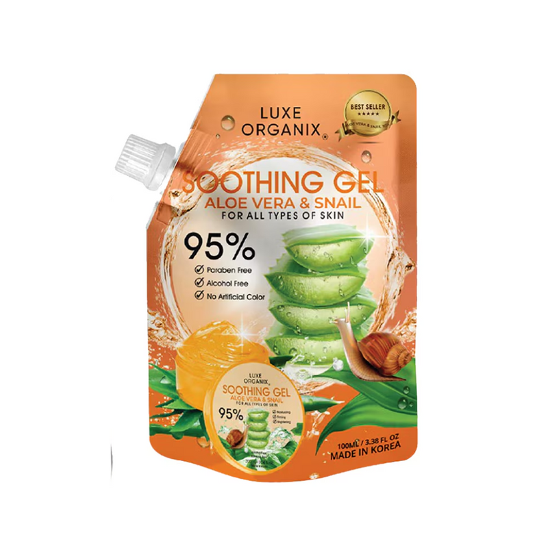 Luxe Organix Snail And Aloe Soothing Gel 95% 100ml