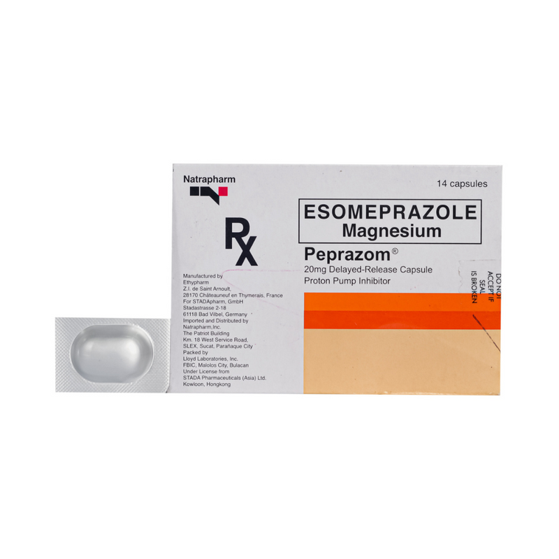 Peprazom Esomeprazole Magnesium 20mg Capsule By 1's