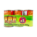 Lucky 7 Carne Norte 150g x 3's