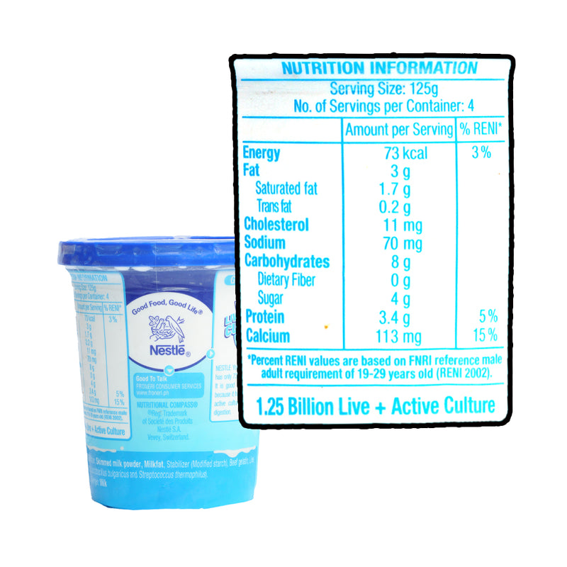 Nestle Fruit Yogurt Creamy Natural 500g