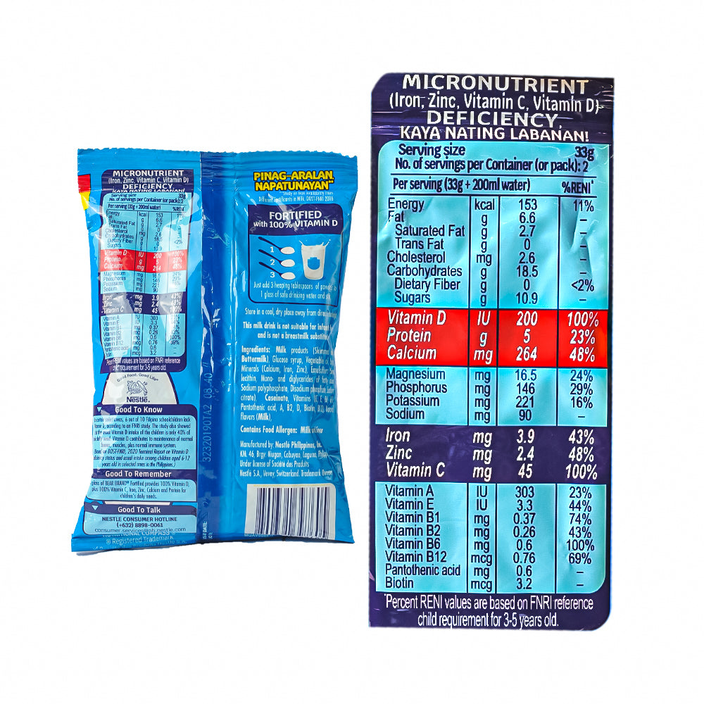 Bear Brand Fortified Powdered Milk 90g