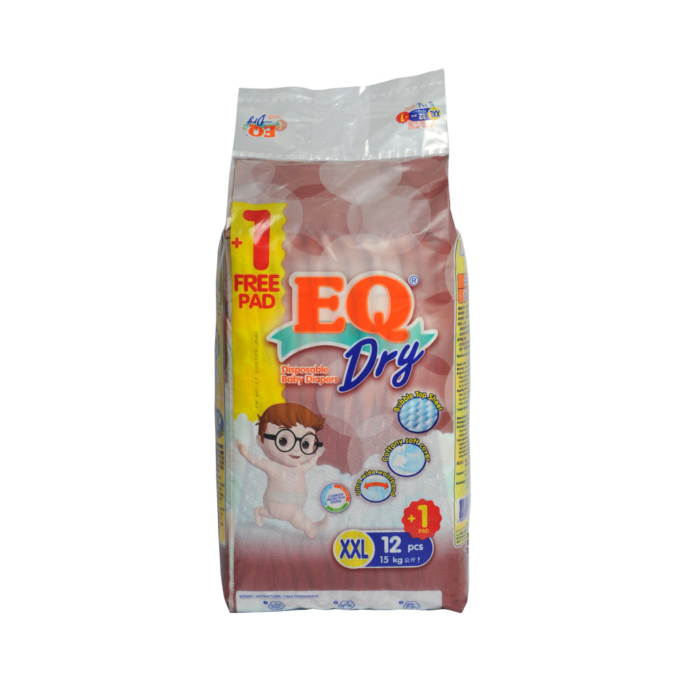Eq Newborn Diaper Sizes EQ Dry Newborn (0-5 Kg) 44 Pcs X Pack (44 Pcs)