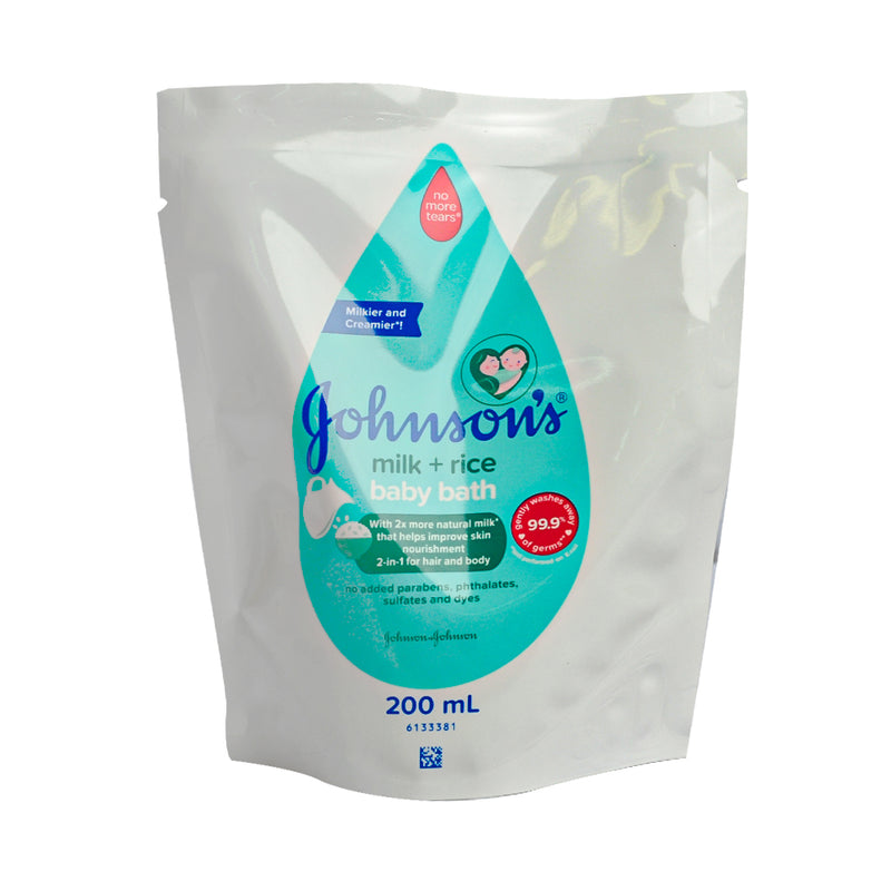 Johnson's Baby Bath Milk + Rice Refill 200ml