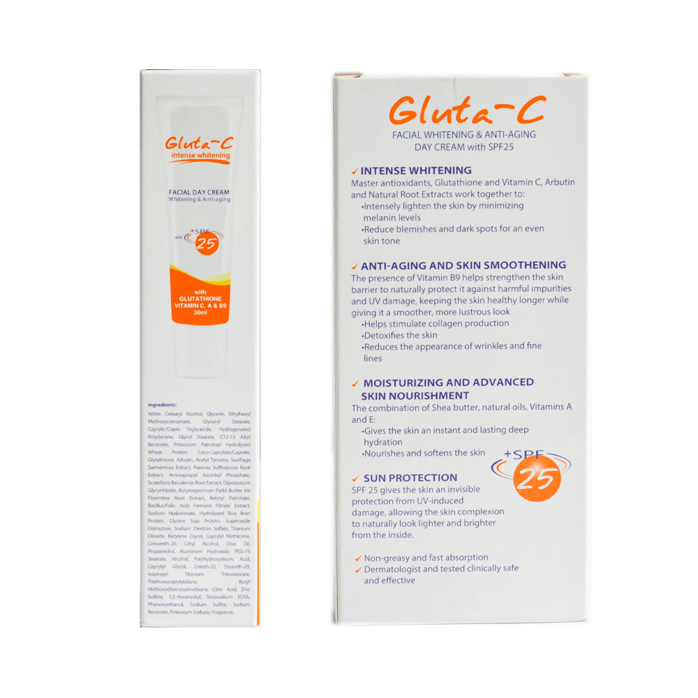 Gluta-C Intense Whitening Facial Day Cream SPF 25 30ml Gluta-C Intense Whitening Facial Day Cream SPF 25 30ml
