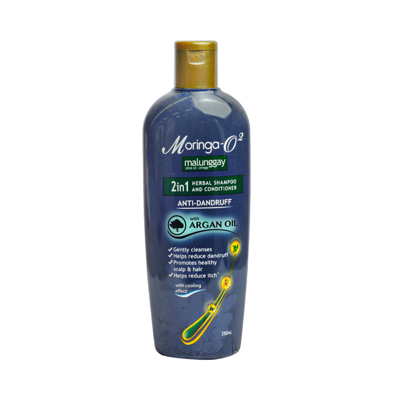 Moringa O2 Malunggay 2in1 Herbal Shampoo And Cond Anti-Dandruff With Argan 350ml