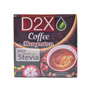 D2X Coffee Mangosteen With Naturally Stevia 14g x 12 Sachets