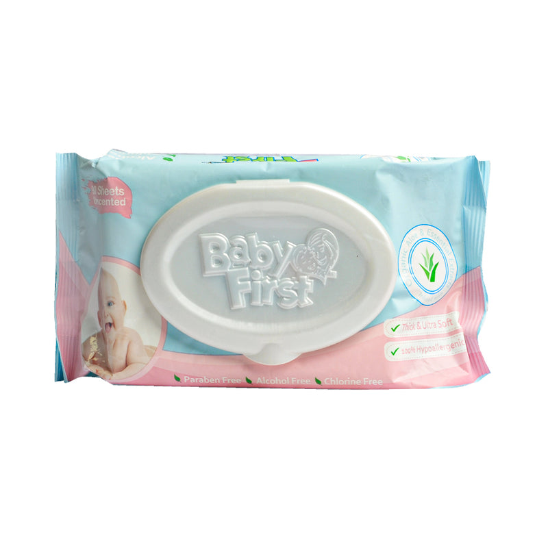 Baby First Baby Wipes Unscented 90's