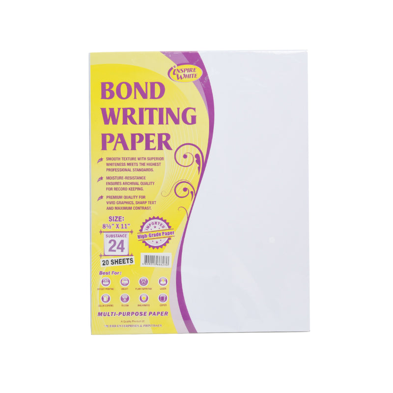 Bond Writing Paper Substance 24 Short 20 Sheets