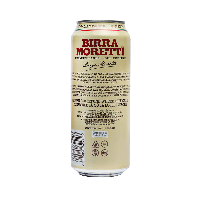 Birra Moretti Beer Can 500ml