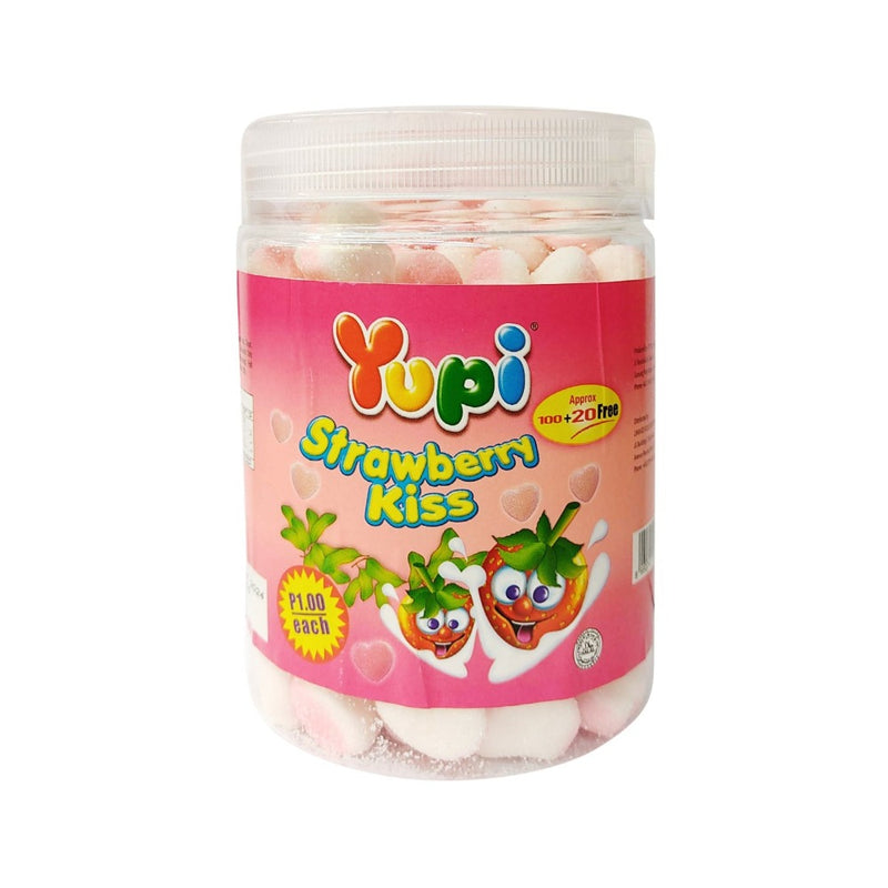 Yupi Gummy Candy Strawberry Kiss Jar 300g