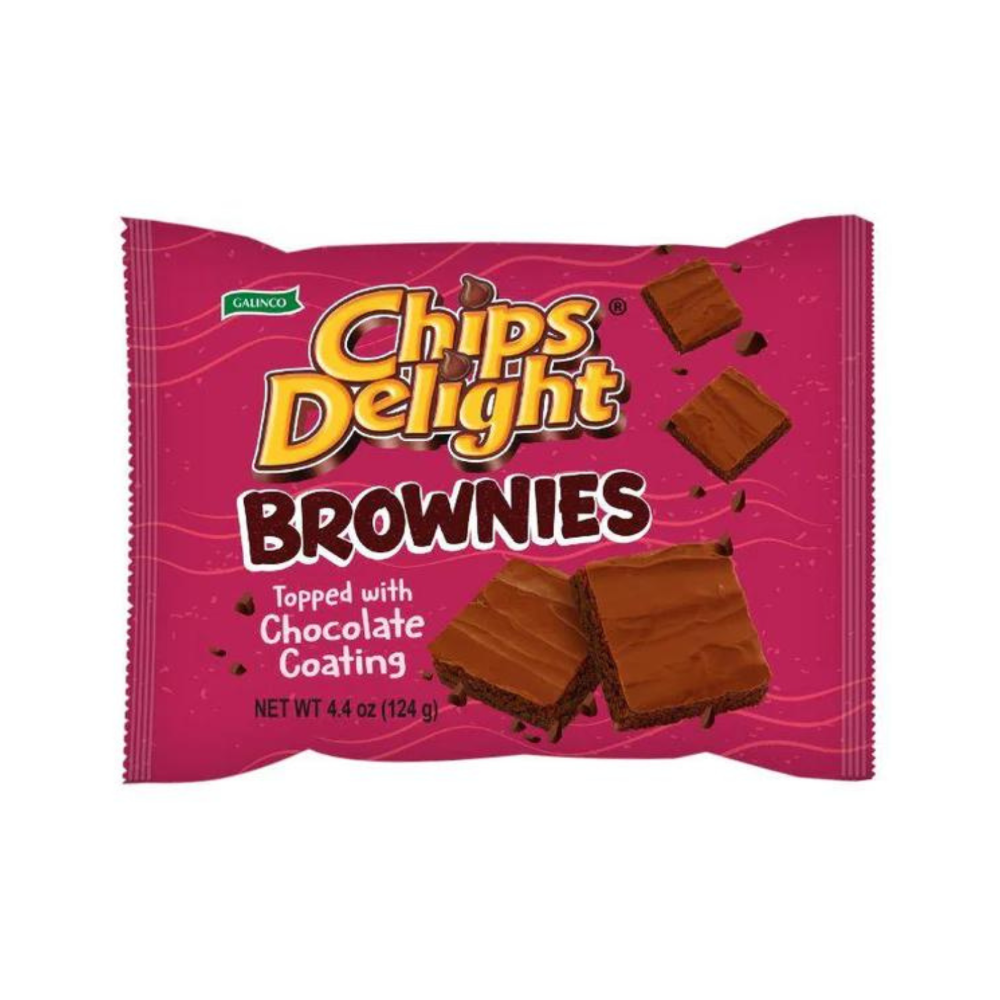 Chips Delight Brownies Topped With Chocolate Coating 124g